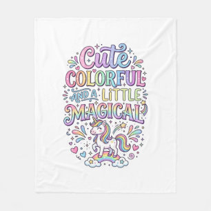 Couverture Polaire Licorne Mignonne Colorée et un peu Magique Origina
