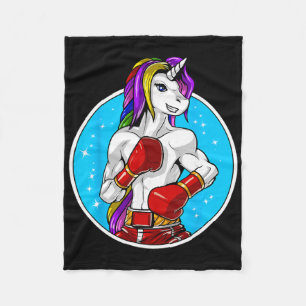 Couverture Polaire Licorne Muay Thai Boxe Kickboxing Arts Martiaux F