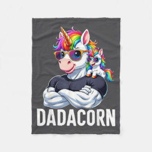 Couverture Polaire Licorne musculaire Dadacorn Papa Drôle Fête des Pè