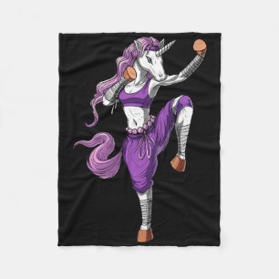 Couverture Polaire Licorne Ninja Karaté Kickboxing Muay Thai Arts Mar