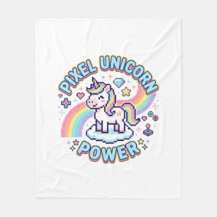 Couverture Polaire Licorne Pixel Licorne Puissance Conception Graphiq
