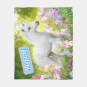 Couverture Polaire Licorne Poney Blanc (Devant)