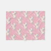 Couverture Polaire Licorne rose (Devant (Horizontal))