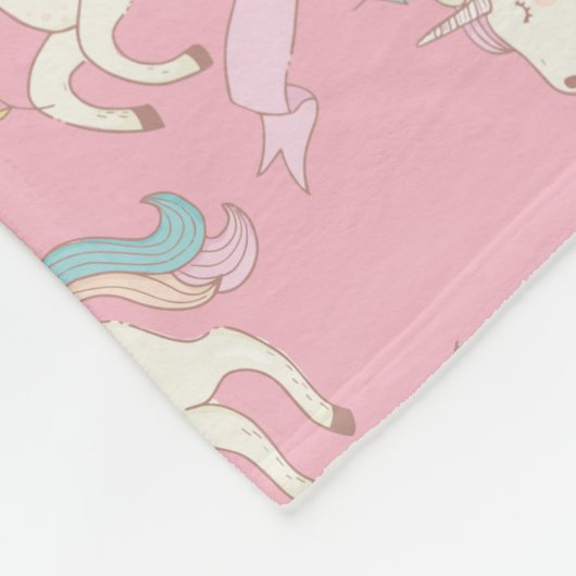 Couverture Polaire Licorne rose (Coin)