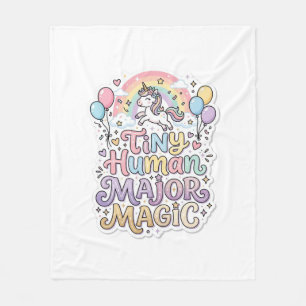 Couverture Polaire Licorne Tiny Human Major Magic Premium Vector Vect
