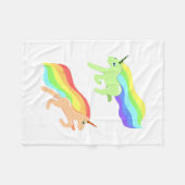 Couverture Polaire Licornes Arc-en-ciel (Devant (Horizontal))