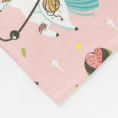 Couverture Polaire Licornes dans le motif de l'espace (Coin)