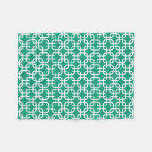 Couverture Polaire Liens géométriques Élégants vert émeraude (Devant (Horizontal))