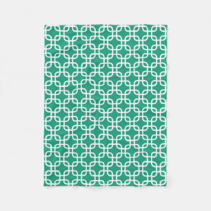 Couverture Polaire Liens géométriques Élégants vert émeraude