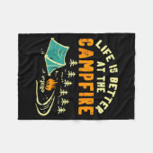 Couverture Polaire Life Better Campfire Camng Camper Boys Girl Kids M (Devant (Horizontal))