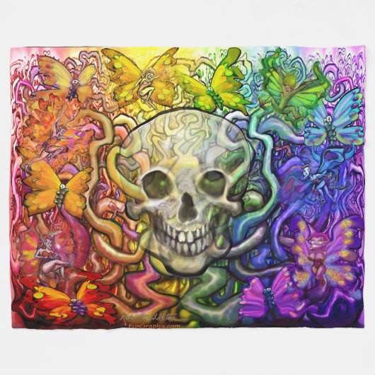 Couverture Polaire Life Death Rainbow Magic Fleece Blanket (Devant (Horizontal))