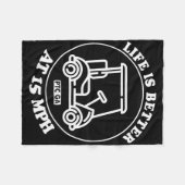 Couverture Polaire Life Is Better At 15 Mph Ptc Golf Cart Path Life  (Devant (Horizontal))