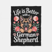 Couverture Polaire Life Is Better With A German Shepherd Dog Lover  (Devant)