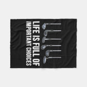 Couverture Polaire Life Is Full Of Imrtant Choices Golf Christmas  (Devant (Horizontal))