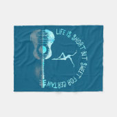 Couverture Polaire Life Is Short Guitar But Sweet For Certain  (Devant (Horizontal))