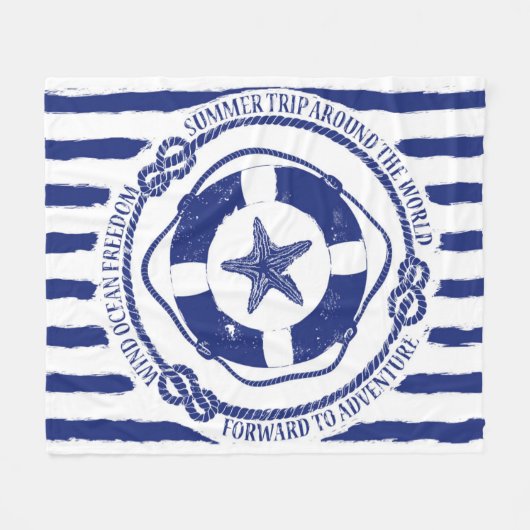 Couverture Polaire Lifebuoy et étoiles de mer (Devant (Horizontal))