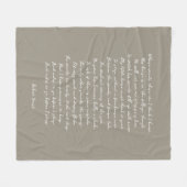Couverture Polaire Light Brown Custom Poem Song Lyric Quote  (Devant (Horizontal))