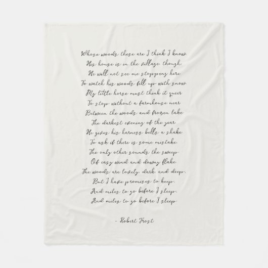 Couverture Polaire Light Cream Custom Poem Song Lyric Quote (Devant)