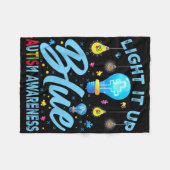 Couverture Polaire Light It Up Blue Autism (Devant (Horizontal))