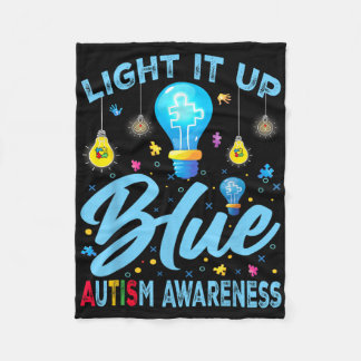 Couverture Polaire Light It Up Blue Autism