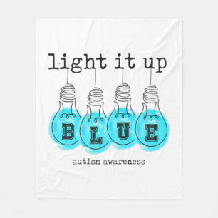 Couverture Polaire Light It Up Blue Sensibilisation sur l'autisme Pre