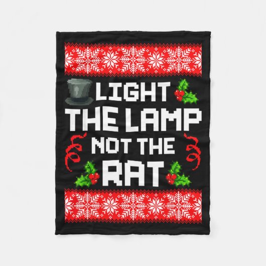 Couverture Polaire Light The Lamp Not The Rat Funny Christmas Matchin (Devant)