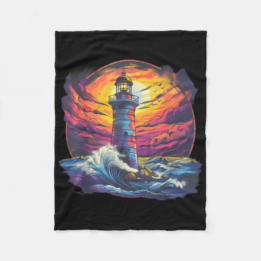 Couverture Polaire Lighthouse Sailing Sea Beach Boating Seaside House (Devant)