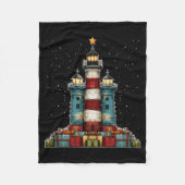 Couverture Polaire Lighthouse Seaside Christmas Tree Xmas Long Sleeve (Devant)