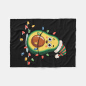 Couverture Polaire Lighting Avocado Ugly Christmas Sweater Guacamole (Devant (Horizontal))