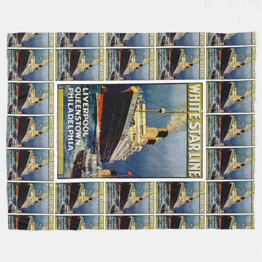 Couverture Polaire Ligne blanche d'étoile (Devant (Horizontal))