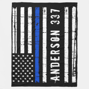 Couverture Polaire Ligne Bleue Mince Drapeau Personnalisé De Police