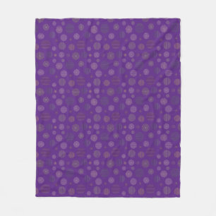 Couverture Polaire Ligne de cercle géométrique vintage motif blanc