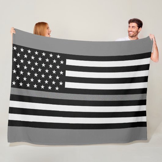 Couverture Polaire Ligne grise mince drapeau correctionnel de (En situation)