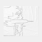 Couverture Polaire Ligne minimale de New York (Devant (Horizontal))