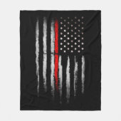 Couverture Polaire Ligne rouge mince (Devant)