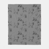 Couverture Polaire Ligne Schnauzer miniature Gris Art 1-5 (Devant)