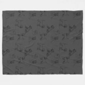 Couverture Polaire Ligne Schnauzer miniature gris foncé Art 1-5 (Devant (Horizontal))