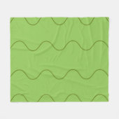 Couverture Polaire Ligne Super verte Wavy Abstraite moderne minimalis (Devant (Horizontal))