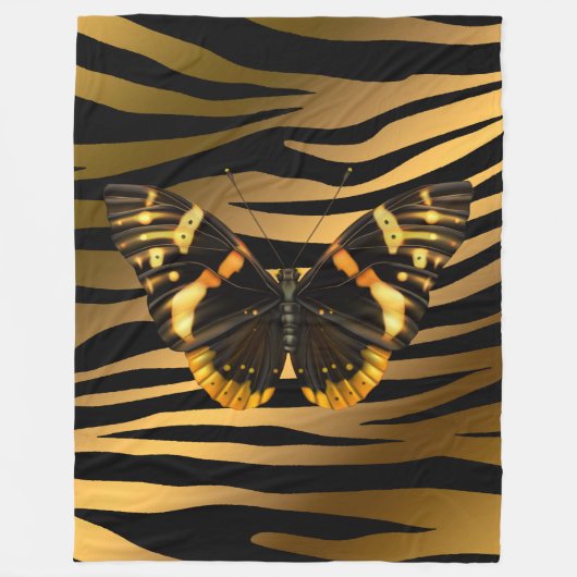 Couverture Polaire Ligne tendance de luxe Tiger Butterfly (Devant)