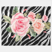 Couverture Polaire Ligne Tiger Rose de luxe tendance (Devant (Horizontal))