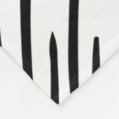Couverture Polaire Lignes Abstraites 130318b) - Noir sur blanc (Coin)
