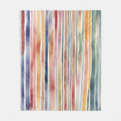 Couverture Polaire Lignes aquarelles colorées (Devant)