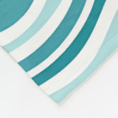 Couverture Polaire Lignes bleu clair / vert ondulé sur Arrière - plan (Coin)