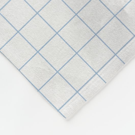 Couverture Polaire Lignes bleues en papier recadré blanc (Coin)