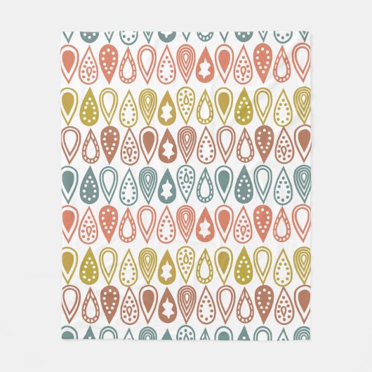 Couverture Polaire Lignes Boho (Devant)