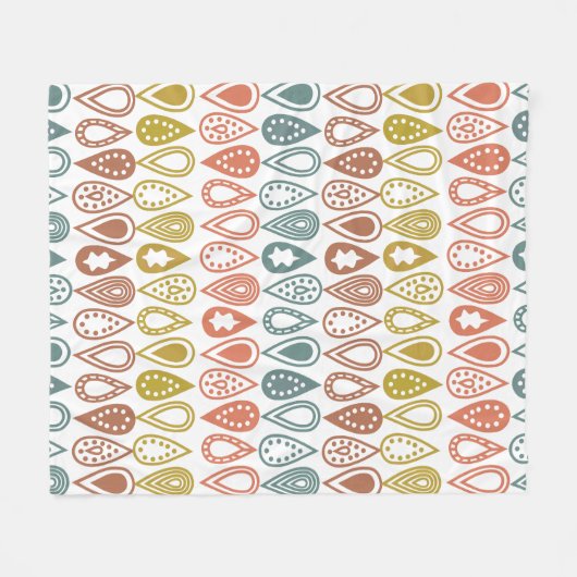 Couverture Polaire Lignes Boho (Devant (Horizontal))