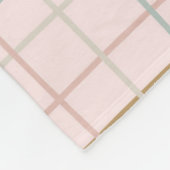 Couverture Polaire Lignes courbes de Noël sur rose (Coin)