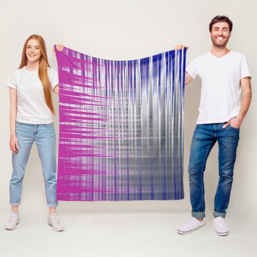 Couverture Polaire lignes croisées (En situation)