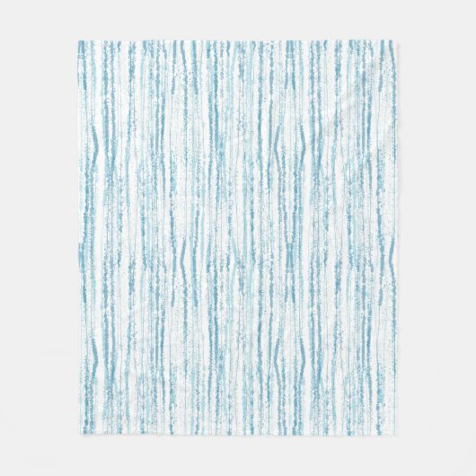 Couverture Polaire Lignes d'aquarelle bleue (Devant)