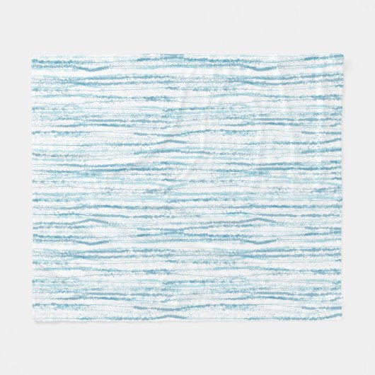 Couverture Polaire Lignes d'aquarelle bleue (Devant (Horizontal))
